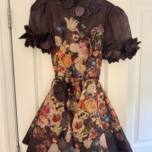 Zimmermann Dark Floral Formal Dress